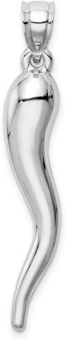 Large Hollow Italian Horn Pendant in Real 14k Gold in Kuwait