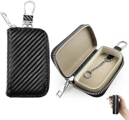 AtfArt Faraday Cage Car Key Case RFID Key Fob Protector Anti-Theft Pouch Anti-Hacking Case Lsolating Car Bag for Car Keys in Saudi Arabia