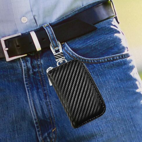 AtfArt Faraday Cage Car Key Case RFID Key Fob Protector Anti-Theft Pouch Anti-Hacking Case Lsolating Car Bag for Car Keys in Saudi Arabia