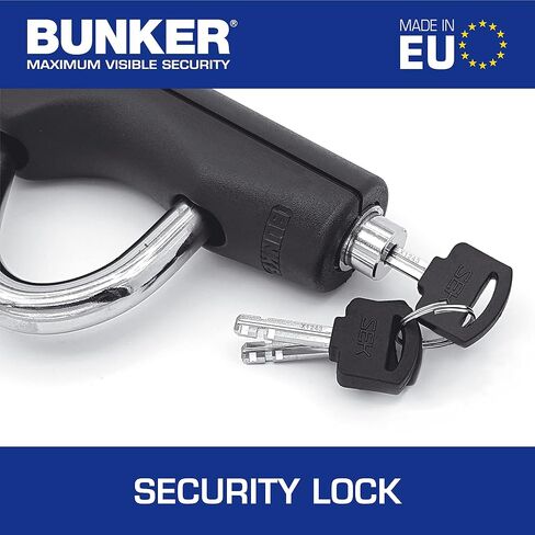 Bunker BB83/B High-end Steering Wheel Brake Pedal Lock, Up to 80cm, Easier and More Precise Adjustment, Heavy Dutty Universal Clutch Anti Theft Bar Lock Device for Car Truck Van, Motorhomes Camper in Saudi Arabia