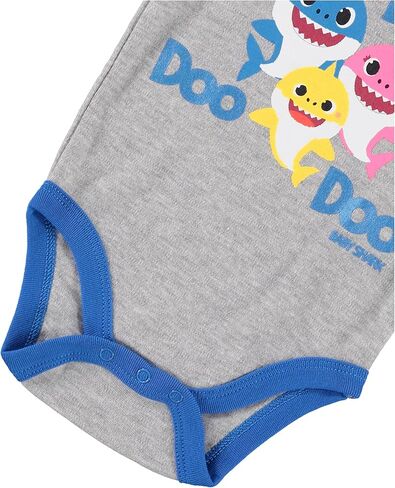 Baby Shark Baby Boys Clothing 3-Piece Set with Bodysuit, Pants, and Cap Newborn Clothes in Kuwait