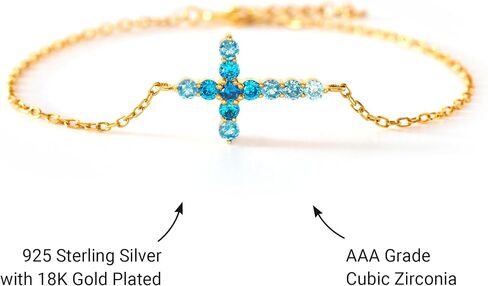 STORYJEWELLERY Christian Gifts for Women, Religious Gifts for Women, Encouragement Gifts, Cross Bracelet, Inspirational Gifts, Christmas Gifts for Women, Confirmation Gifts, Spiritual Gifts for Women in Kuwait