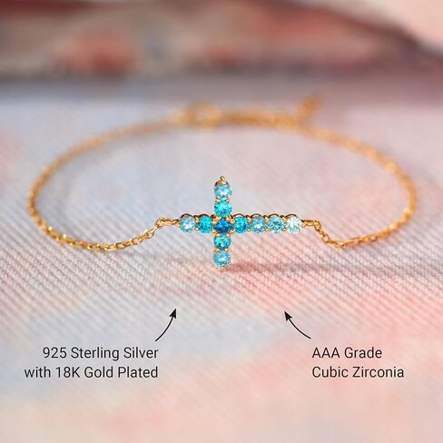 STORYJEWELLERY Christian Gifts for Women, Religious Gifts for Women, Encouragement Gifts, Cross Bracelet, Inspirational Gifts, Christmas Gifts for Women, Confirmation Gifts, Spiritual Gifts for Women in Kuwait