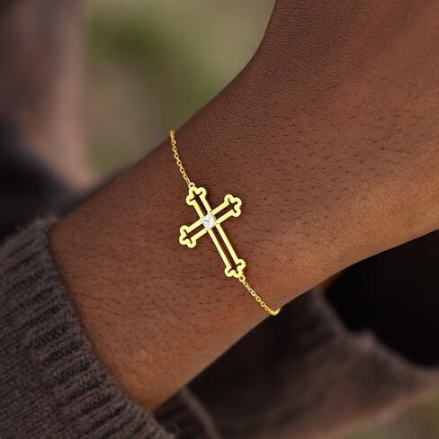STORYJEWELLERY Christian Gifts for Women, Religious Gifts for Women, Encouragement Gifts, Cross Bracelet, Inspirational Gifts, Christmas Gifts for Women, Confirmation Gifts, Spiritual Gifts for Women in Kuwait