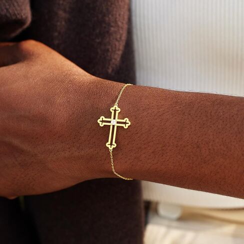 STORYJEWELLERY Christian Gifts for Women, Religious Gifts for Women, Encouragement Gifts, Cross Bracelet, Inspirational Gifts, Christmas Gifts for Women, Confirmation Gifts, Spiritual Gifts for Women in Kuwait