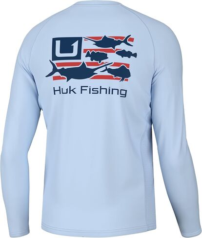 HUK Men's Pursuit Pattern, Sun Protecting Fishing Shirt in Saudi Arabia