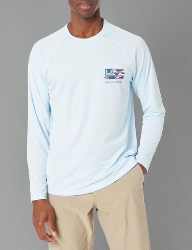 HUK Men's Pursuit Pattern, Sun Protecting Fishing Shirt in Saudi Arabia