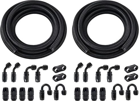 EVIL ENERGY 2 Kit 6AN 8AN Fuel Line Kit, 6AN Hose 8AN Hose kit, Nylon Braided Fuel Line Hose Fitting Kit CPE Fuel Hose 20FT in Saudi Arabia