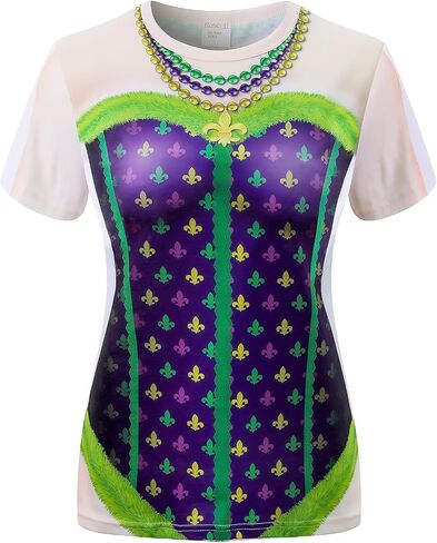 Womens Festival Bikini Printed Short Sleeve Costume T-Shirts in Saudi Arabia