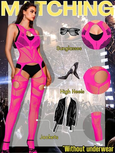 جوارب الجسم للنساء المثيرة، ملابس داخلية شبكية على شكل هيكل عظمي، ملابس رائعة لحفلات الهالوين المتوهجة in Kuwait