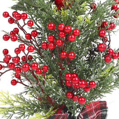 DIYASY بريق الذهب التوت ينبع، 20 قطعة شجرة عيد الميلاد الاصطناعية يختار زينة شجرة عيد الميلاد حشو الحلي DIY عيد الميلاد إكليل عطلة ديكور المنزل in Kuwait