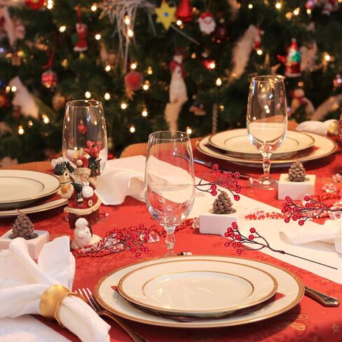 DIYASY بريق الذهب التوت ينبع، 20 قطعة شجرة عيد الميلاد الاصطناعية يختار زينة شجرة عيد الميلاد حشو الحلي DIY عيد الميلاد إكليل عطلة ديكور المنزل in Kuwait