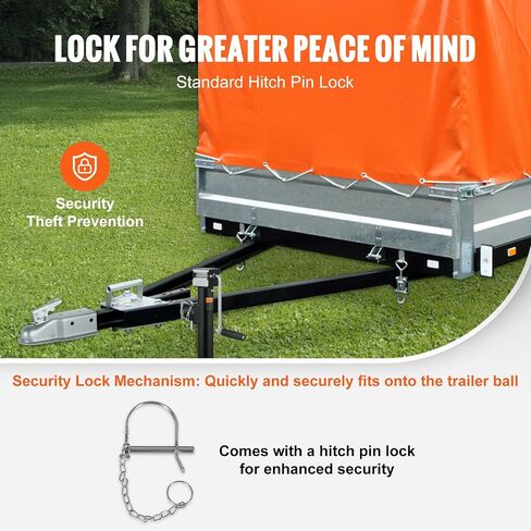 VEVOR Straight Trailer Coupler, for 2-Inch Hitch Ball, 3-Inch Channel, 5000 lbs Capacity, Heavy Duty Trailer Tongue Coupler, Ideal for Towing Station Wagons, Pickup Trucks, SUVs, Zinc Plated Surface in Saudi Arabia