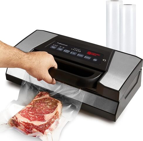 Magic Mill Pro Food Vacuum Sealer Machine with Patent Handle | professional-Grade Seal With Dry & Moist Functions, Vacuum Seal Bags, and Jar Kit in Saudi Arabia