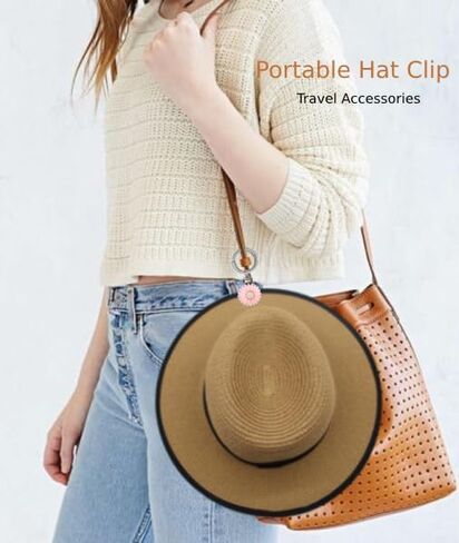 Hat Clip for Travel on Bag Backpack, Hat Holder Travel Accessories for Women Hat Clip for Hanging Sun Hats,Sunglasses,Car Keys- Travel Essentials Gifts for Women Mom Wife Girlfriend in Saudi Arabia