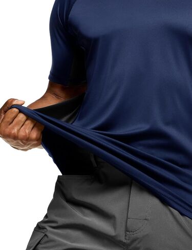 TSLA Men's Rashguard Swim Shirts, UPF 50+ Protection Quick Dry, Stretch Comfort Fit, Flatlock Seams, Outdoor & Water Sports in Saudi Arabia