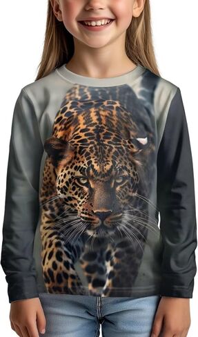 Uourmeti Long Sleeve Tops for Boys Graphic T Shirts Teen Girls Active Pullover Tees in Kuwait