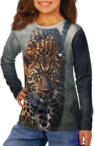 Uourmeti Long Sleeve Tops for Boys Graphic T Shirts Teen Girls Active Pullover Tees in Kuwait