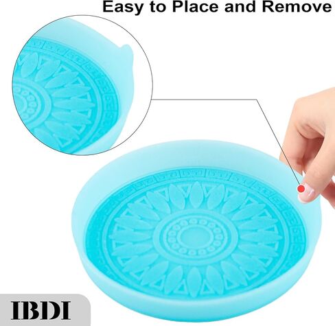 6 Pack Silicone Car Coasters, Universal Non-Slip Spill-Proof Car Cup Coasters, Recessed Car Coasters for Cup Holders, Removable Car Cup Holder Coaster, Car Accessories Interior - Black in Saudi Arabia
