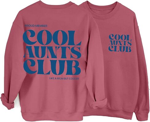 Cool Aunts Club Sweatshirt Women Aunt Sweatshirt Promoted To Aunt Sweater Long Sleeve Future Aunt Gifts in Kuwait