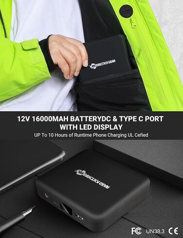 Heated Jacket, Ski Jacket Coat, With 12V/16000mAh Battery Pack, 5 Areas Heating Thicken Women Winter Coat in Kuwait