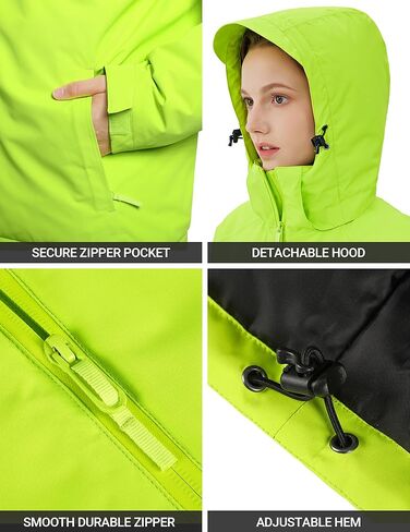 Heated Jacket, Ski Jacket Coat, With 12V/16000mAh Battery Pack, 5 Areas Heating Thicken Women Winter Coat in Kuwait