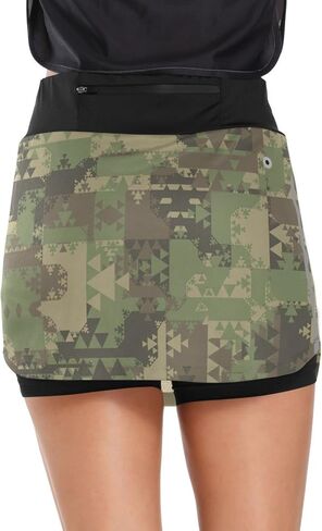 Women's Tennis Skirt Inner Shorts Lightweight Golf Casual Sports Skirt with Pockets in Kuwait
