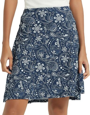 NOOYME 20" Skorts for Women Athletic Skort Modest with Pockets Knee Length Tennis Golf Skirts in Kuwait