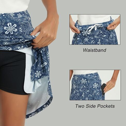 NOOYME 20" Skorts for Women Athletic Skort Modest with Pockets Knee Length Tennis Golf Skirts in Kuwait