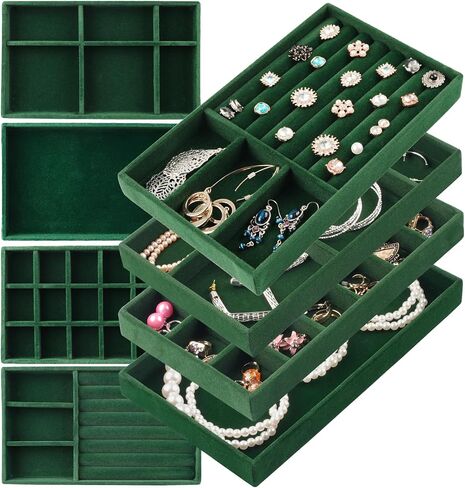 Jewelry Organizer Trays for Drawers Drawer Organizer Jewelry Trays Drawer Jewelry Organizer Tray Jewelry Organizer for Drawer (Beige) in Saudi Arabia