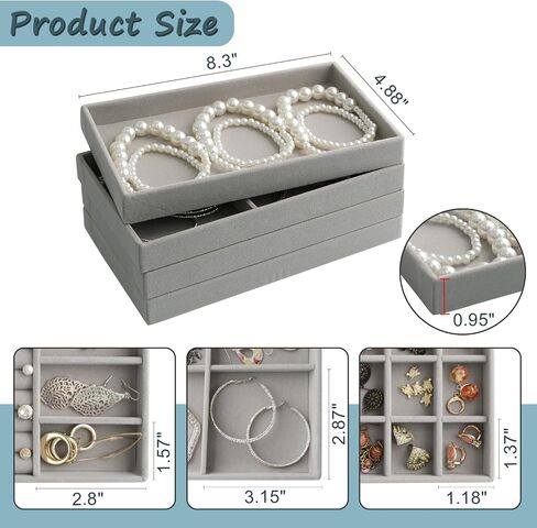 Jewelry Organizer Trays for Drawers Drawer Organizer Jewelry Trays Drawer Jewelry Organizer Tray Jewelry Organizer for Drawer (Beige) in Saudi Arabia
