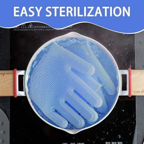 All-in-One Dog Bath & Grooming Gloves - Static Magic for Hair Removal, Heat-Resistant Silicone for Dogs and Cats with Non-Slip Massage Design - Grey in Saudi Arabia
