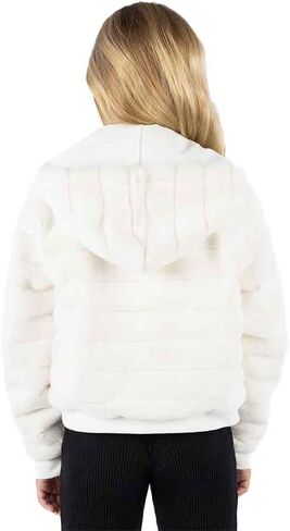 Speechless Girls' Long Sleeve Boxy Faux Fur Jacket in Saudi Arabia