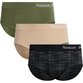 Reebok Women's Plus Size Hipster Panties - 3 Pack Performance Seamless Underwear for Women, Made to Fit Your Curves (1X-3X)