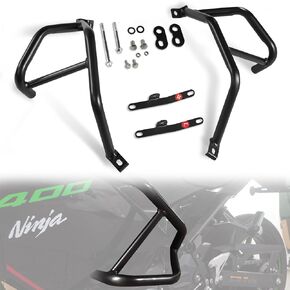Engine Side Guard Frame Crash Bar Bumper for Kawasaki Ninja 400 250, 2PCS Motorcycle Black Steel Highway Side Frame Falling Protector for Kawasaki Ninja400 Ninja250 2018-2024 Accessories