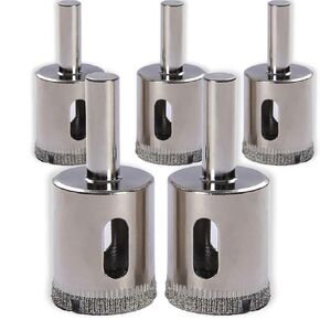 1 inch Diamond Drill Bit Hole Saw Set 5 Pieces Ceramic Porcelain Tiles Granite Quartz 5 Pack