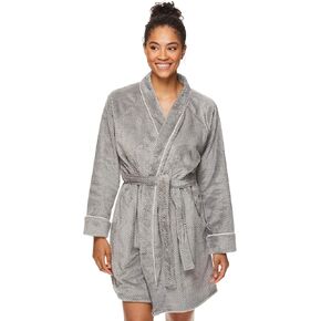 TAHARI Womens Honeycomb Plush Robe, Womens Robes Knee Length, Womens Bathrobe, Short Robes for Women