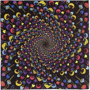 Sunshine Joy 3D Magic Mushroom Spiral Bandana 22x22 Inches