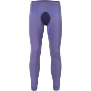 JINSHI Men Thermal Underwear Bottoms with Open Front Male Slim Fit Leggings Tights Long Johns Compression Pants Trousers