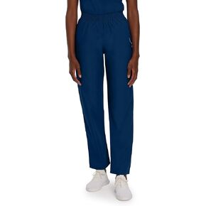 Landau Essentials Relaxed Fit 2-Pocket Elastic Scrub Pants for Women 8327 Navy