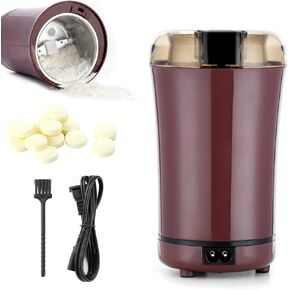 Multifunctional Electric Pill Crusher Grinder-Fine Powder Electronic Pulverizer for Small and Large Medication and Vitamin Tablets-Use for Feeding Tube, Kids,Elderlyor Pets(Purple)