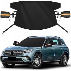 KXQ Car Windshield Cover for Ice and Snow，Enhanced-600D Oxford Fabric car Windshield Snow Cover，Snow Cover for car Windshield Auto Car Sedan Compact SUV and Vans(65 x 52 inches)