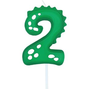 Number Birthday Candles(3 Candle Green) Dinosaur Shape Number Happy Birthday Cake Candles for Dinosaur Birthday Party Decoration Reunions Theme Party
