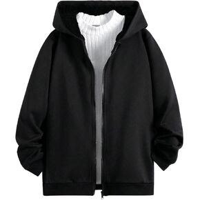 SOLY HUX Boy's Zip Up Hooded Sweatshirt Jacket Classic Long Sleeve Hoodie Outerwear Casual Fall Outfits