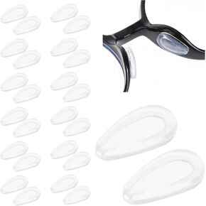 20 Pairs Eyeglasses Nose Pad Soft Silicone Eyeglass Nose Pads Adhesive Silicone Air Bag Clear Nose Pads for Glasses Sunglasses Anti Slip