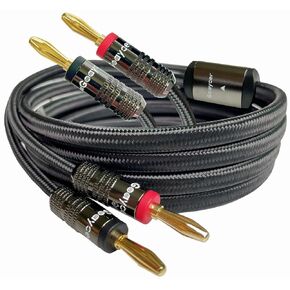Speaker Wire with Banana Plugs, 14AWG Speaker Cable with Gold-Plated Banana Tips,Oxygen-Free Copper (OFC), 6.6FT/2M