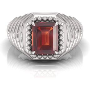 7.80 Carat Natural AAA++ Quality Gomed Hessonite Lab Certified Gemstone Anniversary 925 Sterling Silver Ring