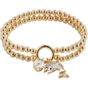 Alex and Ani AA763823TT,Sunflower and Bee Double Stretch Bracelet,Two Tone,Multi, Bracelets in Saudi Arabia