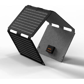 40W Portable Solar Charger, ETFE Foldable Backpacking Solar Panel with QC3.0, DC Port, PD3.0 Type C, IP67 Waterproof Monocrystalline Outdoor Solar Panel for Camping Samsung Galaxy iPhone iPad