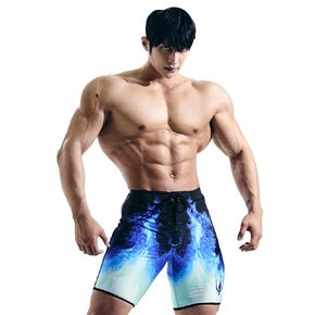 FIED IFBB 15inch Mensphysique Board-Shorts Posing Trunks Competition (Blue_Blood) (28)